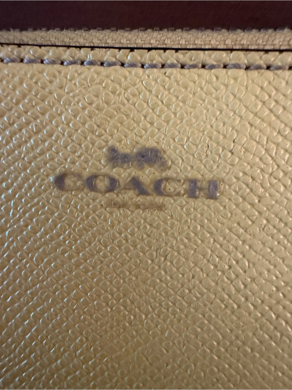 Coach Yellow Leather Zip Card Case